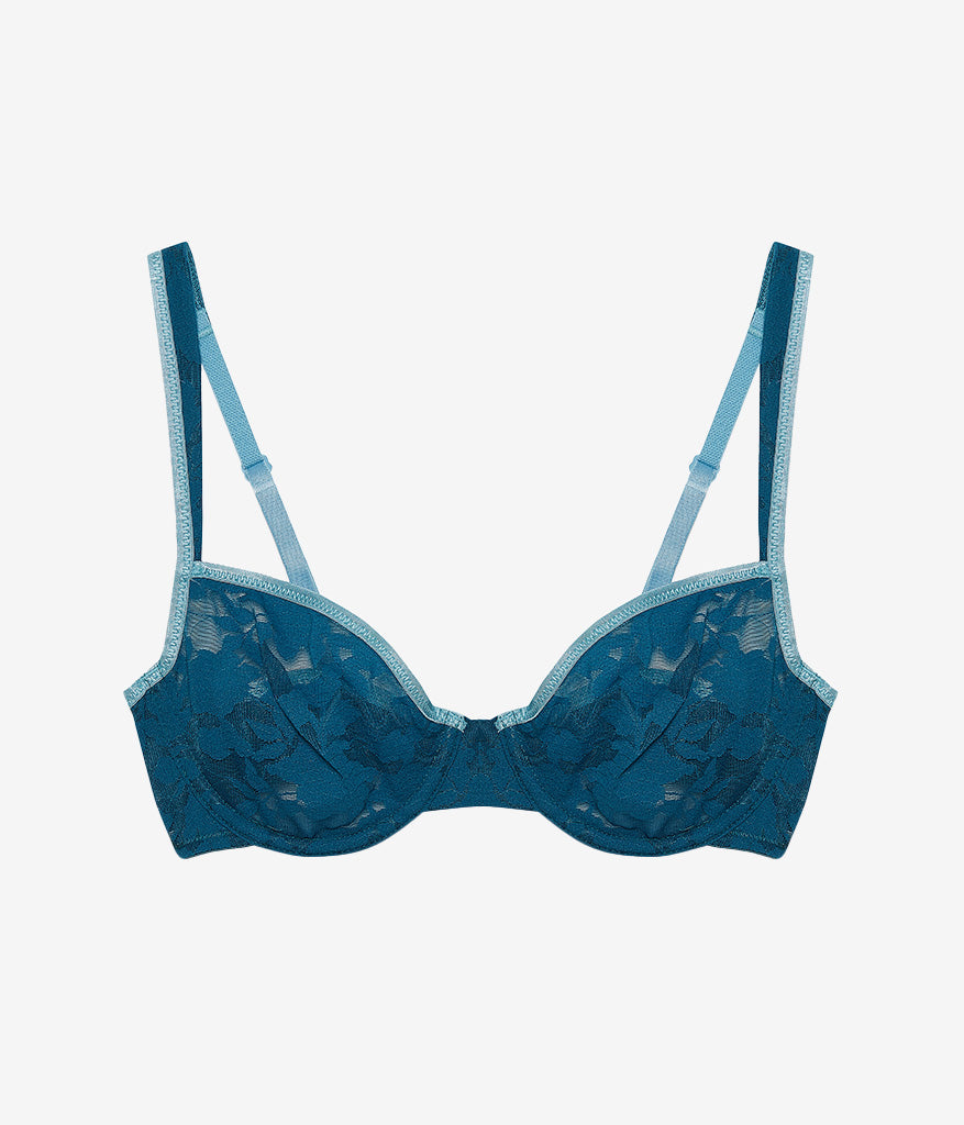 Shadow Scene Underwire Bra - Blue Coral | Wacoal Popular