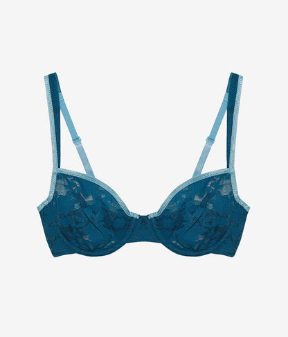 Shadow Scene Underwire Bra - Blue Coral | Wacoal Popular