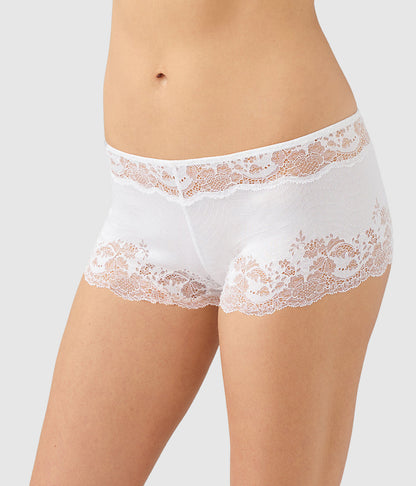 Modern Affair Boyshort - White | Wacoal Classic