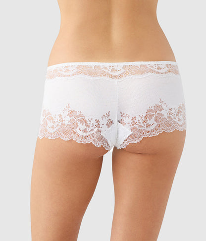Modern Affair Boyshort - White | Wacoal Classic