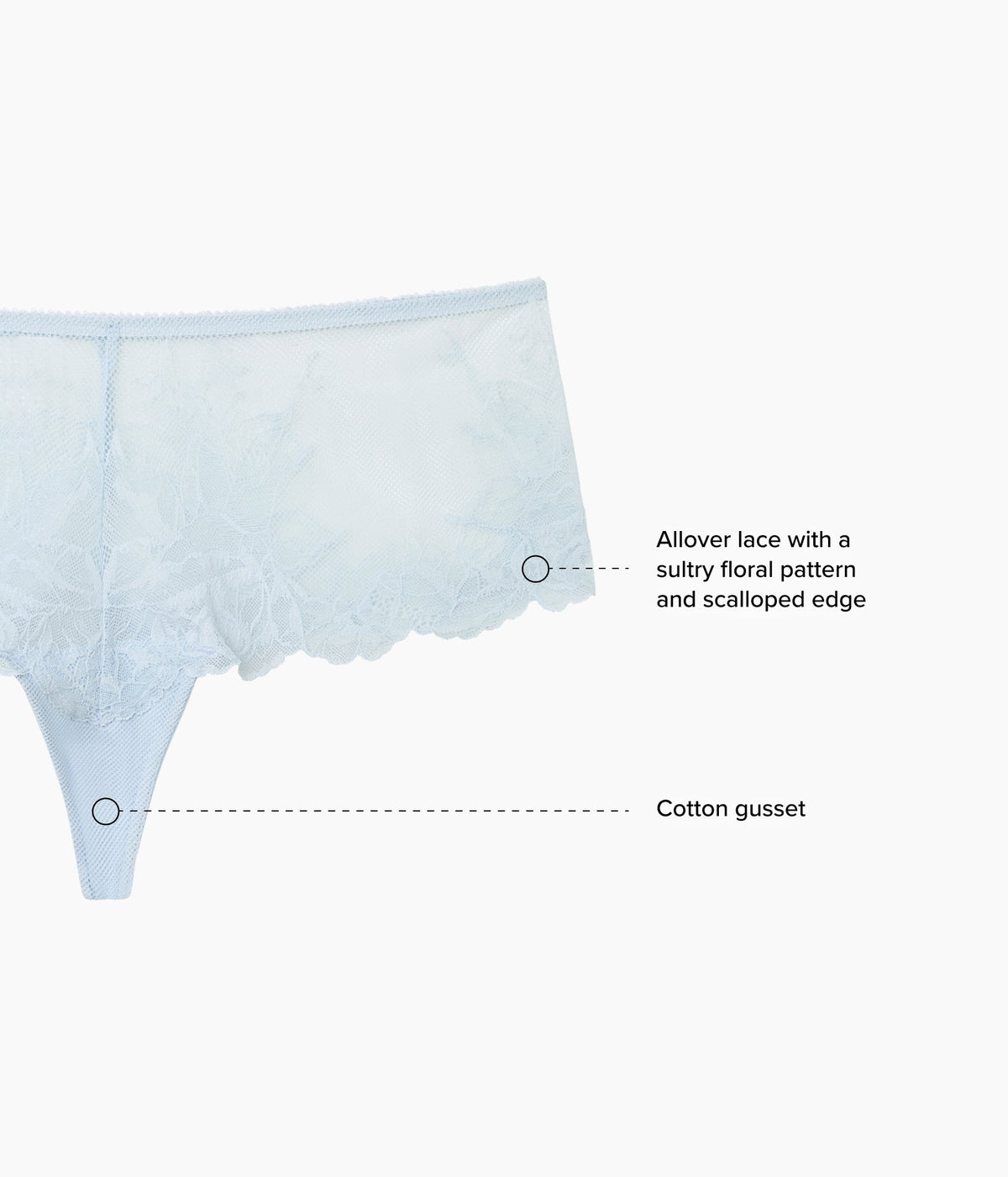 Vivid Attraction Tanga - Soft Sky | Wacoal Best Seller