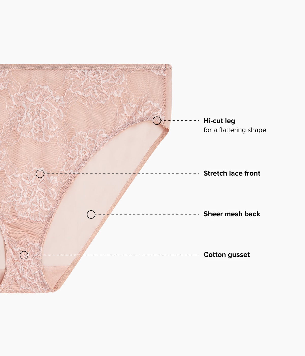 Full Bloom Hi-Cut - Rose Dust | Wacoal Value