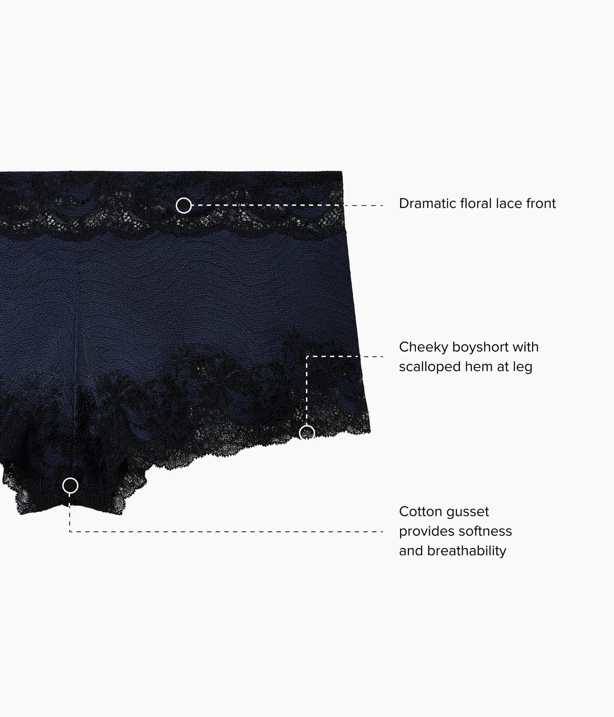 Modern Affair Boyshort - Night Sky/Black | Wacoal Featured