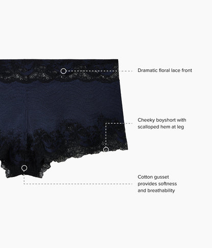 Modern Affair Boyshort - Night Sky/Black | Wacoal Featured