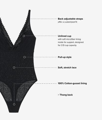 High Bar™ Bodysuit - Black | Wacoal Quality