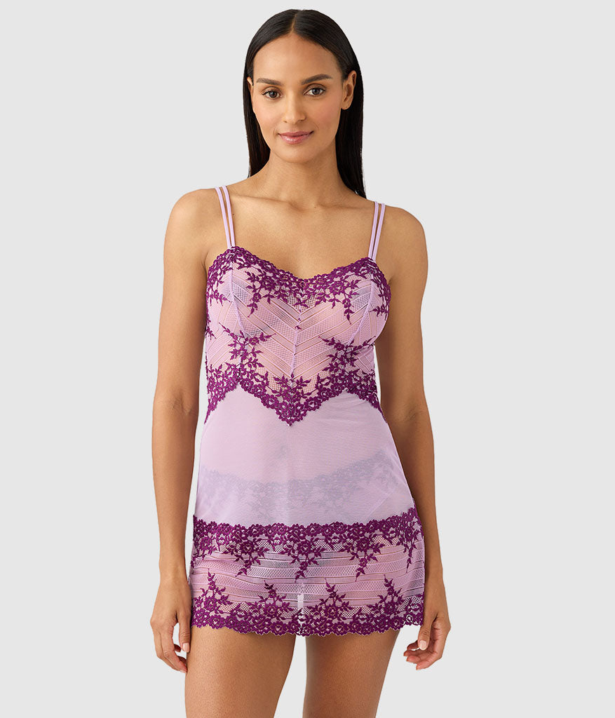 Embrace Lace® Chemise - Lavender Sage/Dark Purple | Wacoal Best Price