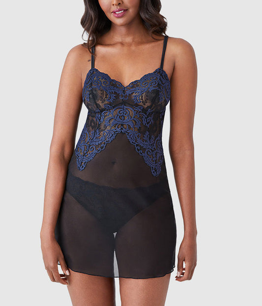 Instant Icon® Chemise - Black/Eclipse | Wacoal Top Pick