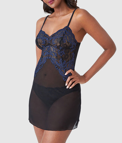 Instant Icon® Chemise - Black/Eclipse | Wacoal Top Pick