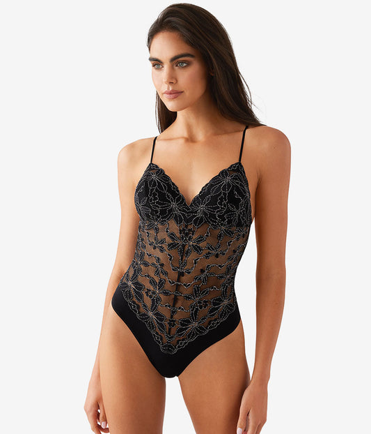 Feeling Famous Bodysuit - Night/Angel Wing | Wacoal Premium
