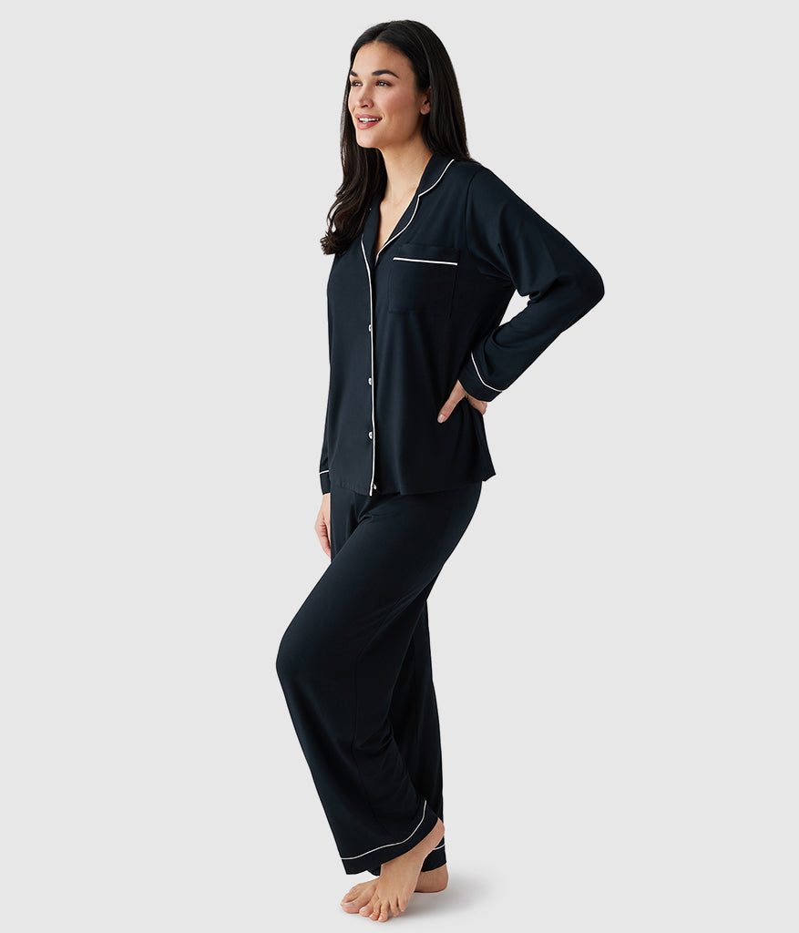 Lease to Lounge Pajama Set - Black | Wacoal Signature