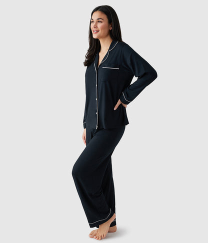 Lease to Lounge Pajama Set - Black | Wacoal Signature