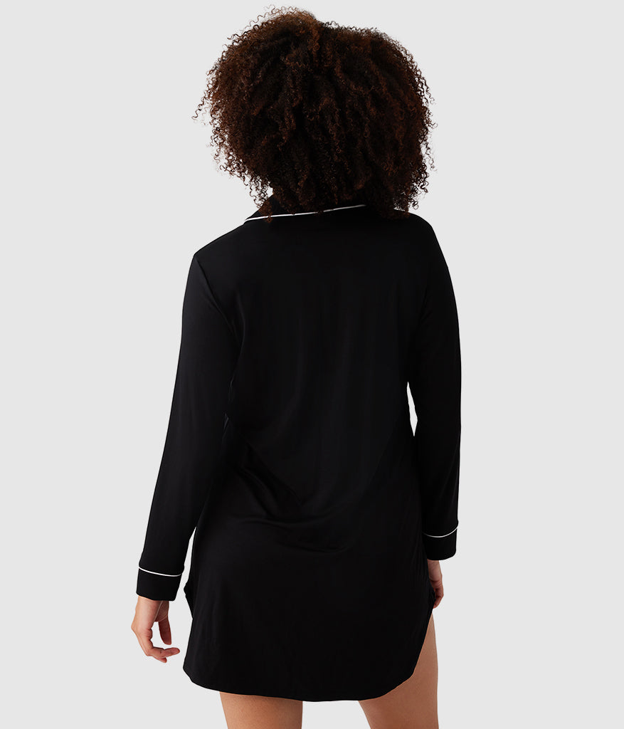 Lease to Lounge Sleepshirt - Black | Wacoal Deals