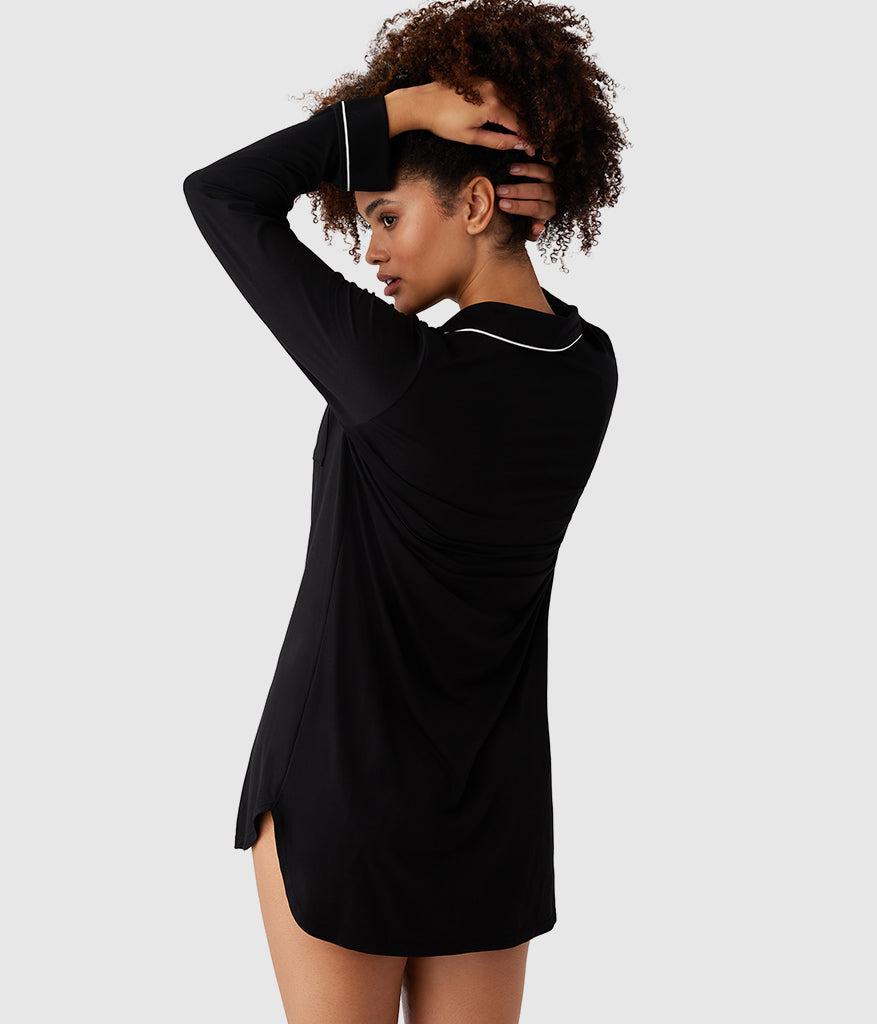 Lease to Lounge Sleepshirt - Black | Wacoal Deals