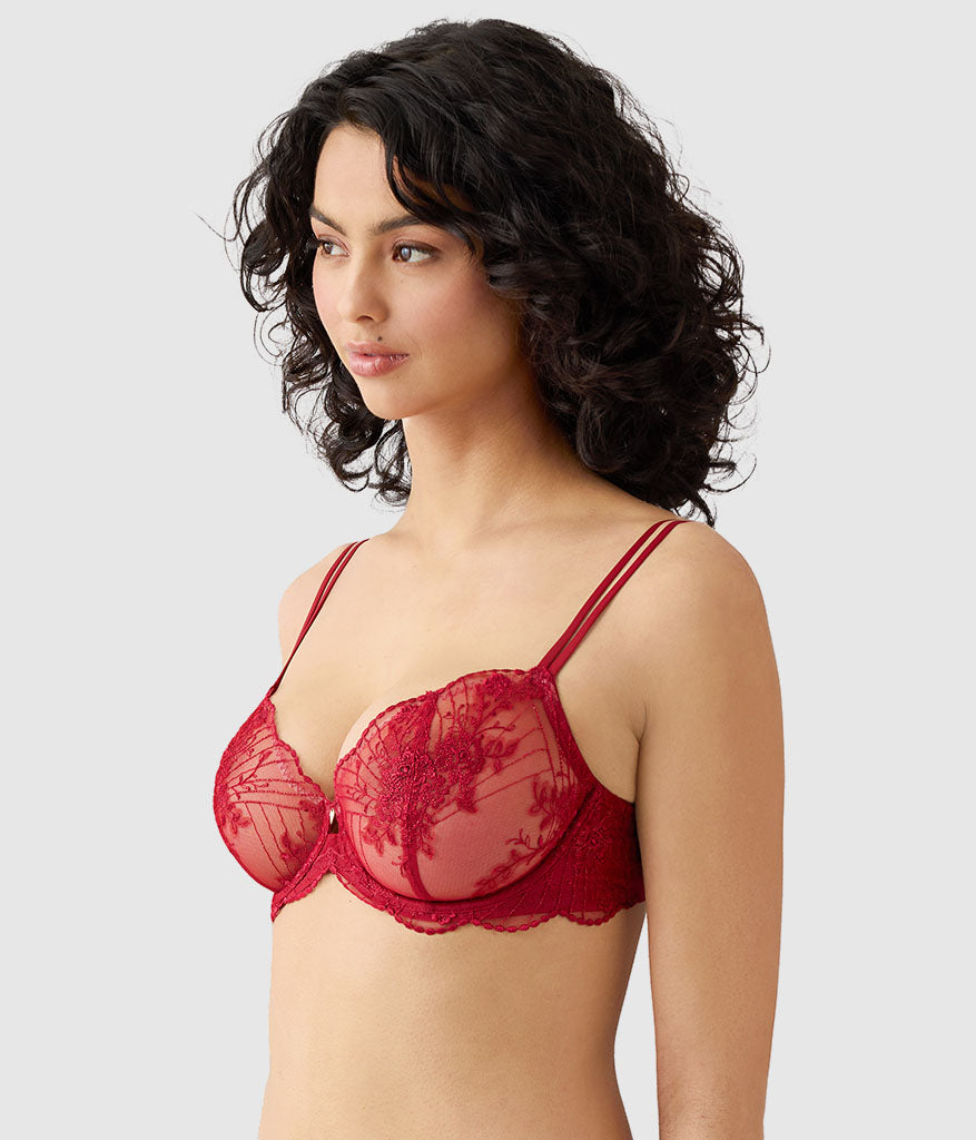 Midnight Soiree Underwire Bra - Regina Red | Wacoal Classic