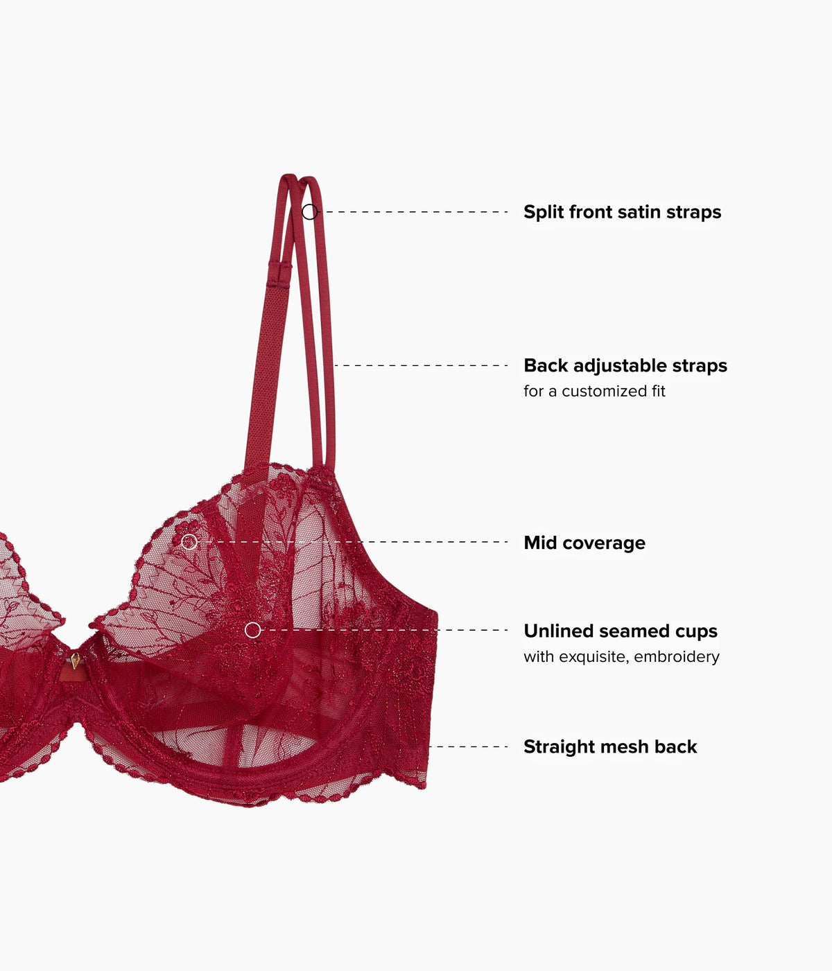 Midnight Soiree Underwire Bra - Regina Red | Wacoal Classic