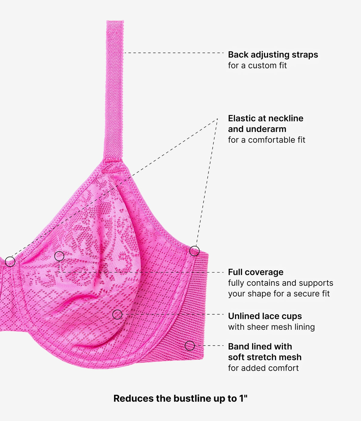 Visual Effects Minimizer Bra - Wild Azalea | Wacoal Value