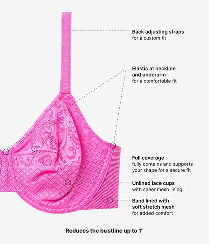 Visual Effects Minimizer Bra - Wild Azalea | Wacoal Value