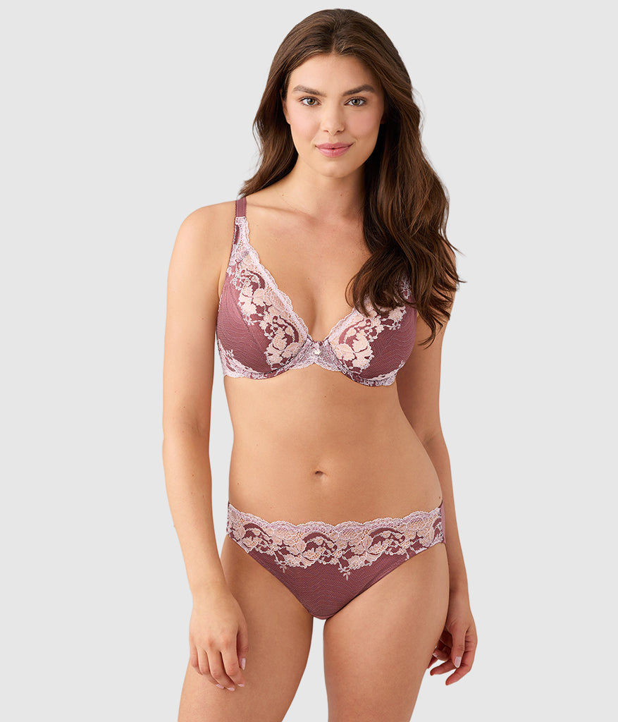 Modern Affair Plunge Underwire Bra - Rose Brown/Cradle Pink | Wacoal Sale