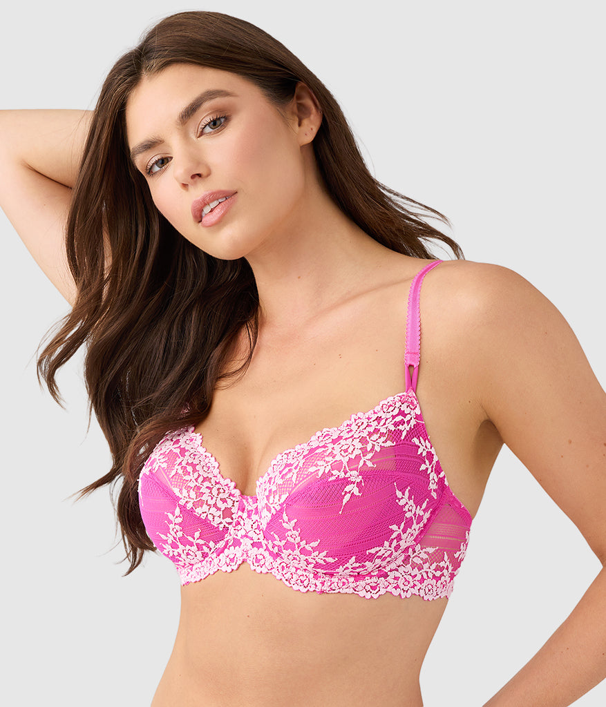 Embrace Lace® Underwire Bra - Wild Azalea/Cradle Pink | Wacoal Essential