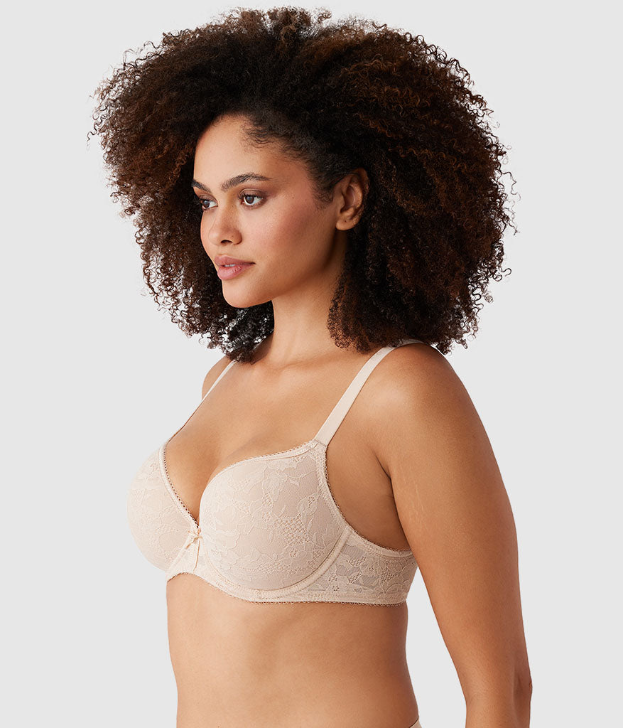 Lace Finesse T-Shirt Bra - Sand | Wacoal Quality
