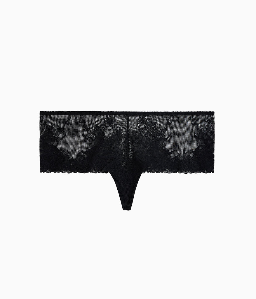 Vivid Attraction Tanga - Black | Wacoal Signature