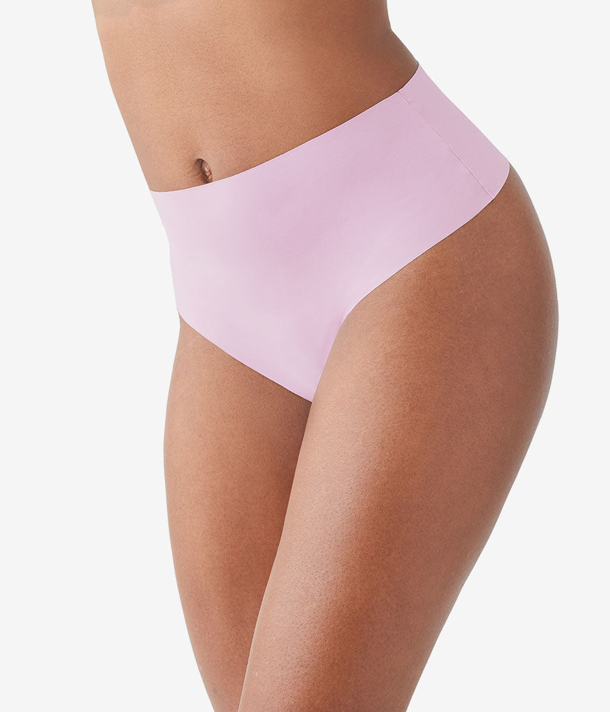 b.bare Hi-Waist Thong - Dawn Pink | Wacoal New