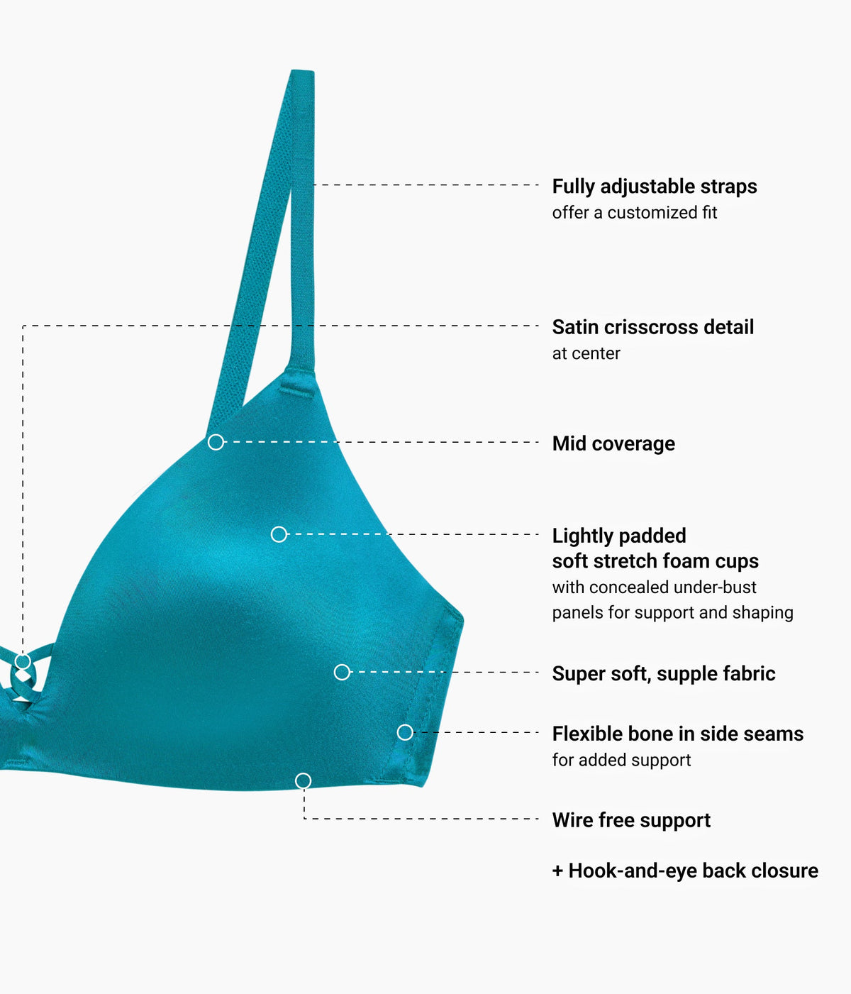 Undercover Wire Free T-Shirt Bra - Deep Lake | Wacoal Best Seller