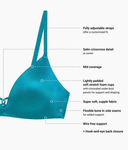 Undercover Wire Free T-Shirt Bra - Deep Lake | Wacoal Best Seller