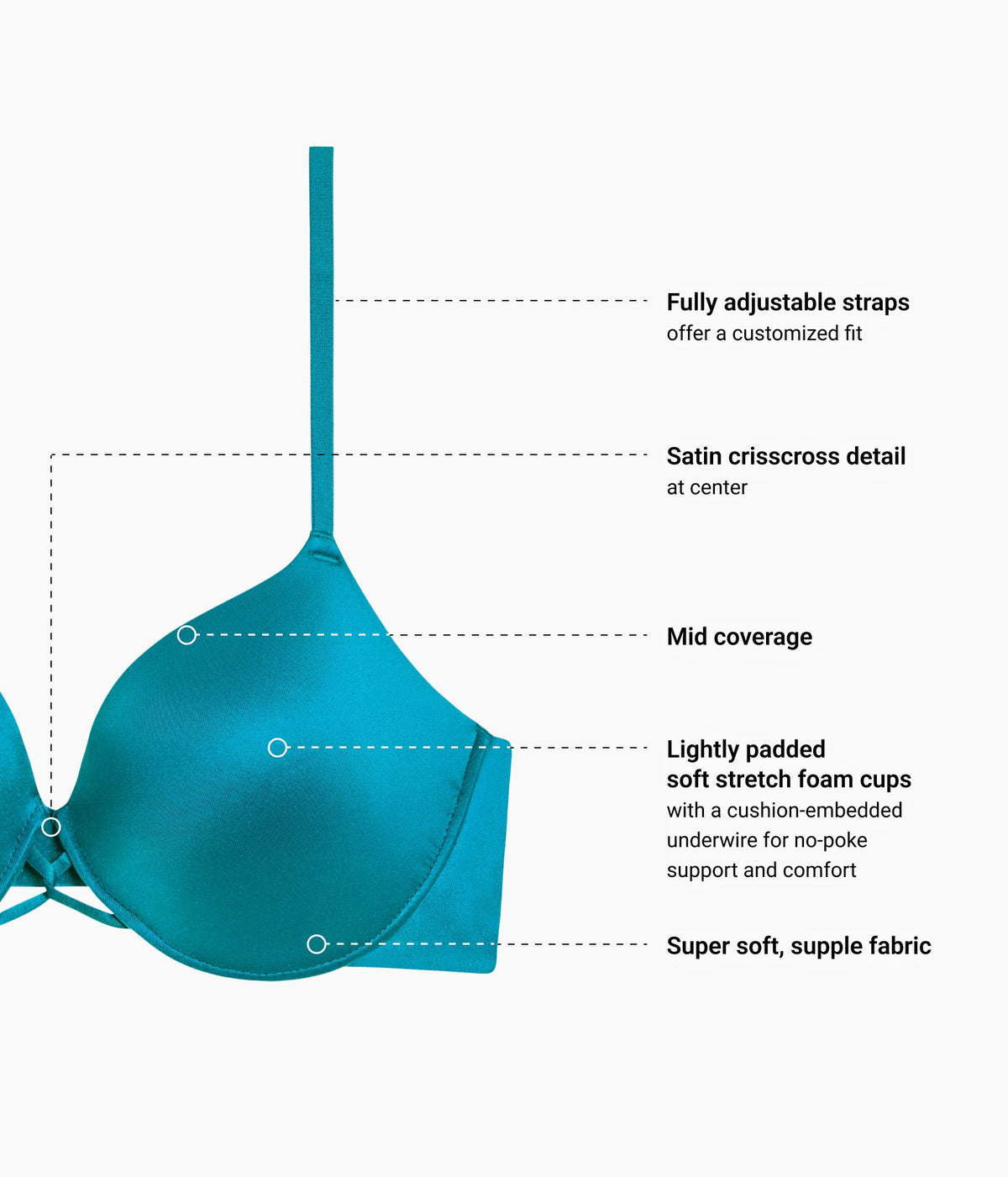 Undercover Plunge T-Shirt Bra - Deep Lake | Wacoal Trusted