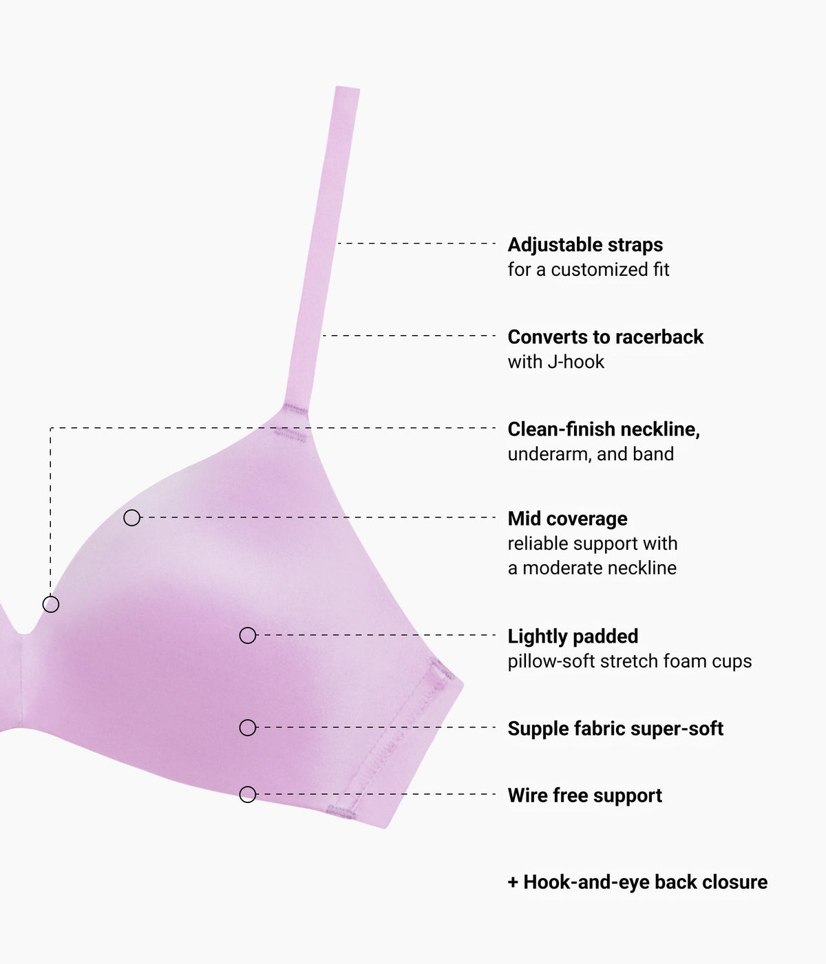 Future Foundation Wire Free T-Shirt Bra - Smoky Grape | Wacoal Top Pick