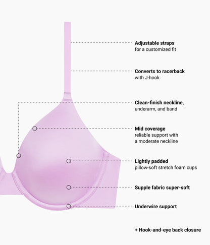 Future Foundation T-Shirt Bra - Smoky Grape | Wacoal Best Seller