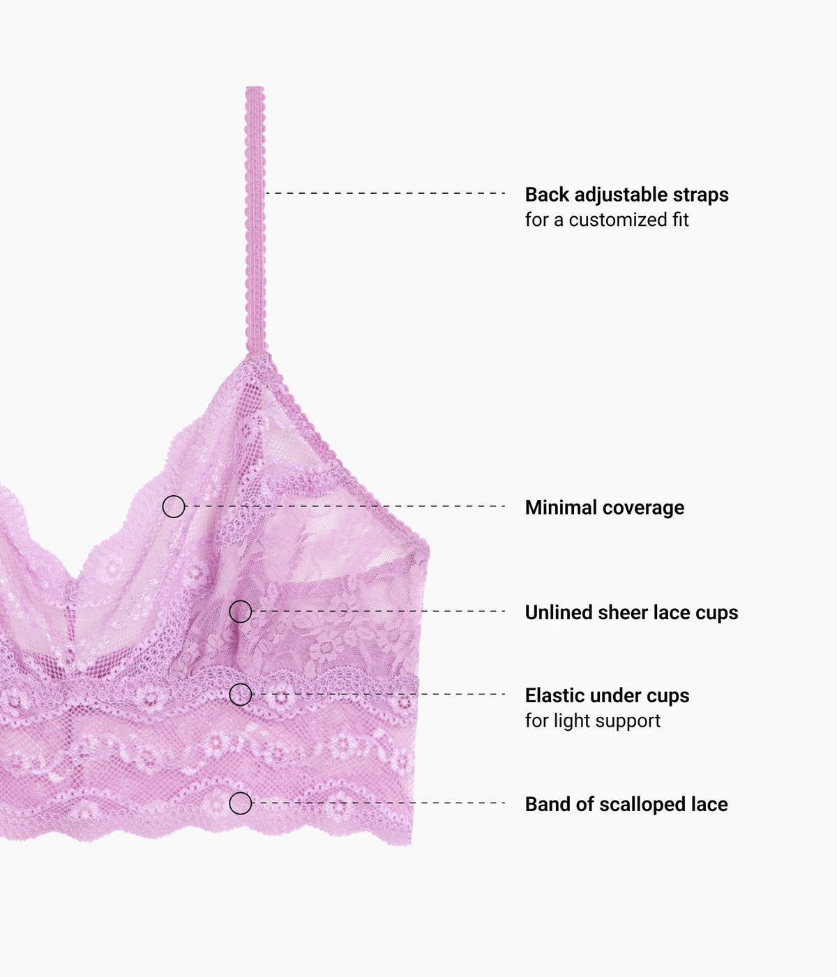 Lace Kiss Bralette - Smoky Grape | Wacoal New