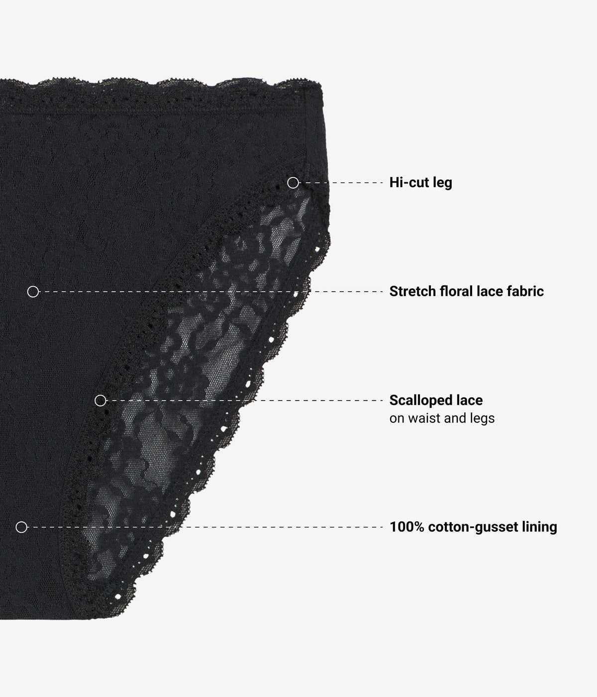 Effortlessly Lace Hi-Leg - Night | Wacoal Classic