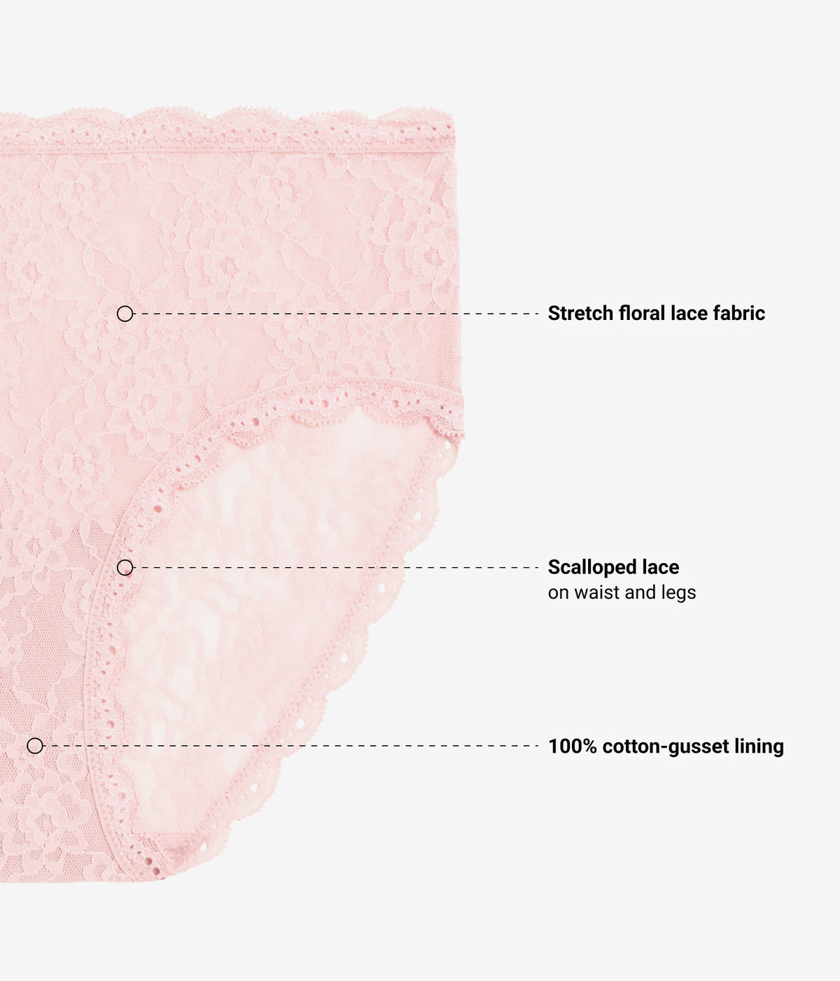 Effortlessly Lace Hipster - Blush Pink | Wacoal Best Seller
