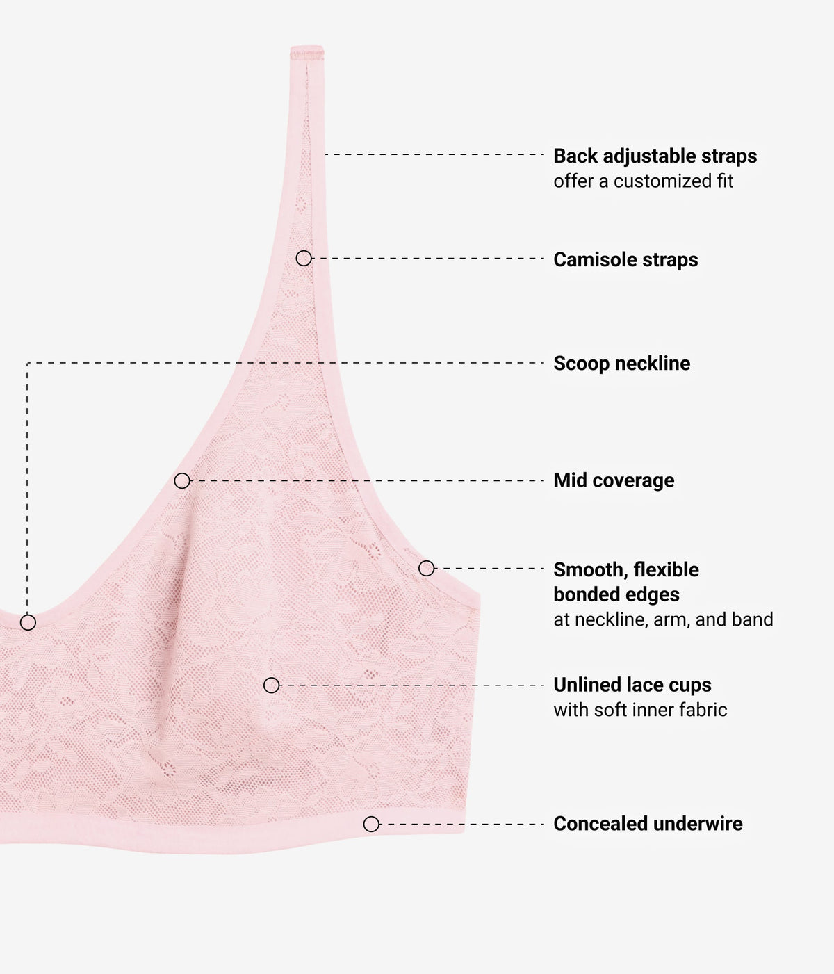 Effortlessly Lace Underwire Bra - Blush Pink | Wacoal Latest