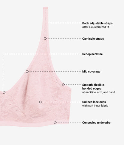 Effortlessly Lace Underwire Bra - Blush Pink | Wacoal Latest