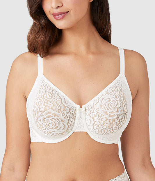Halo Lace Underwire Bra - Ivory | Wacoal Discount