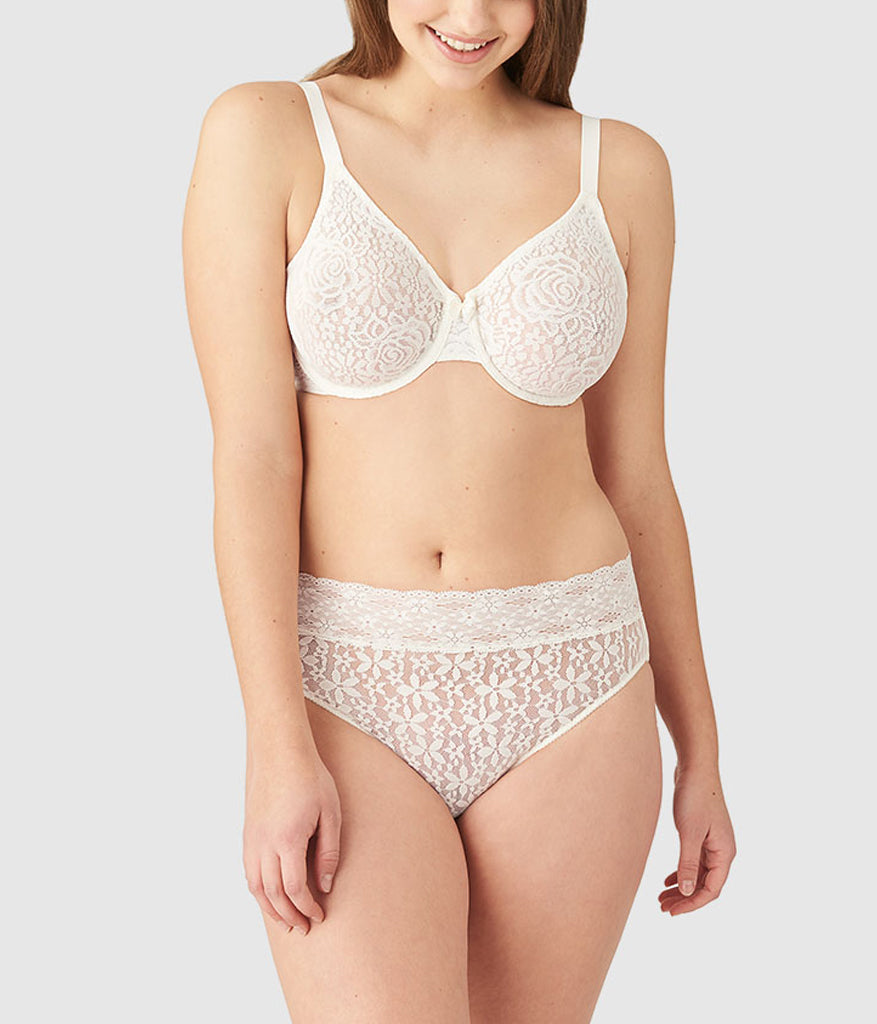 Halo Lace Underwire Bra - Ivory | Wacoal Discount
