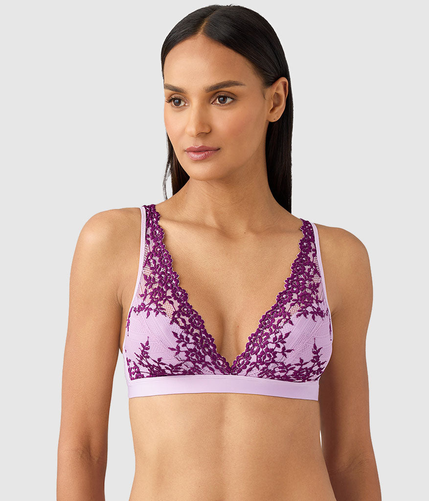 Embrace Lace® Wire Free Bralette - Lavender Sage/Dark Purple | Wacoal Deals