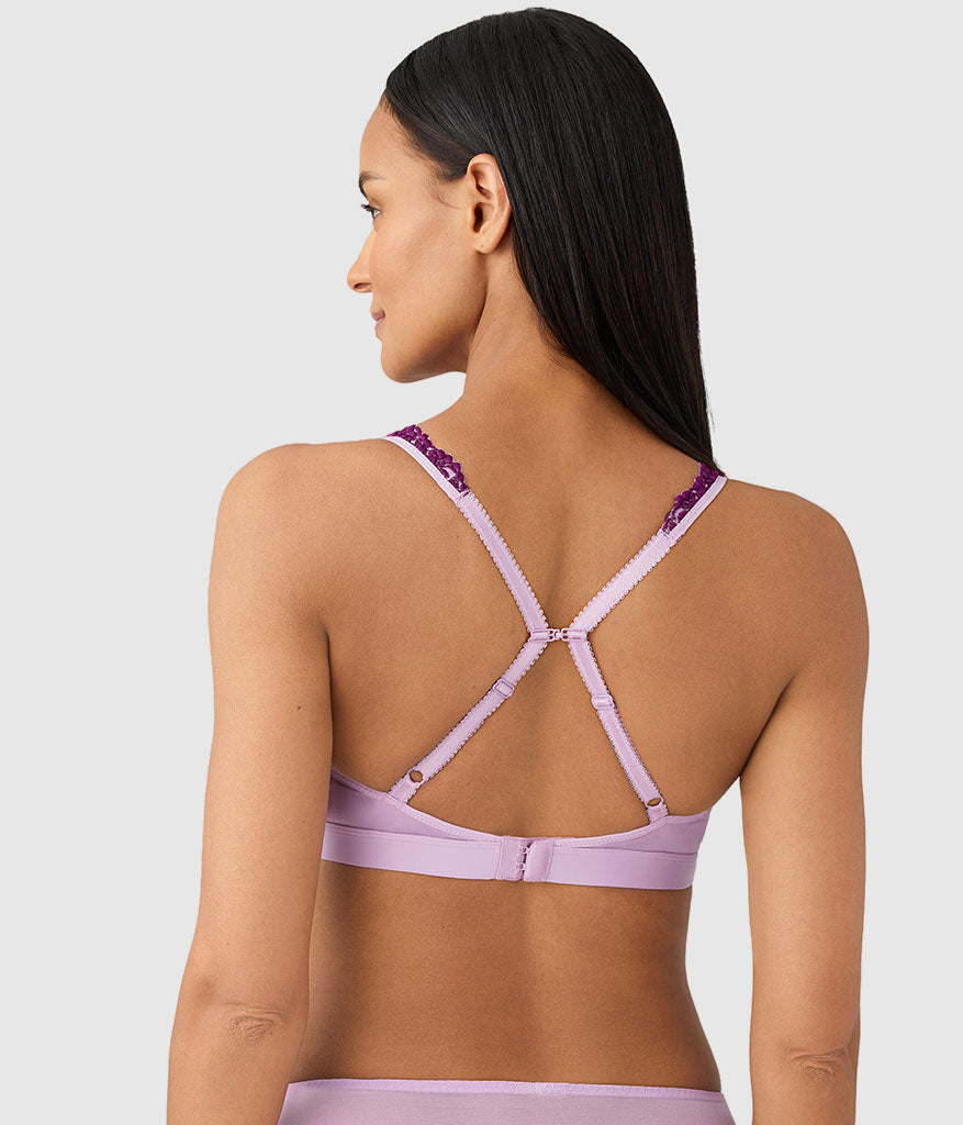 Embrace Lace® Wire Free Bralette - Lavender Sage/Dark Purple | Wacoal Deals