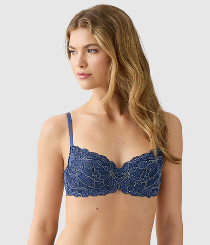 Feeling Famous Balconette Contour Bra - Crown Blue/ Blue Glow | Wacoal Hot Sale