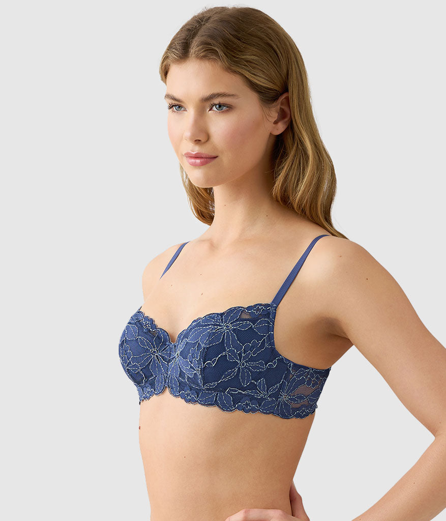 Feeling Famous Balconette Contour Bra - Crown Blue/ Blue Glow | Wacoal Hot Sale