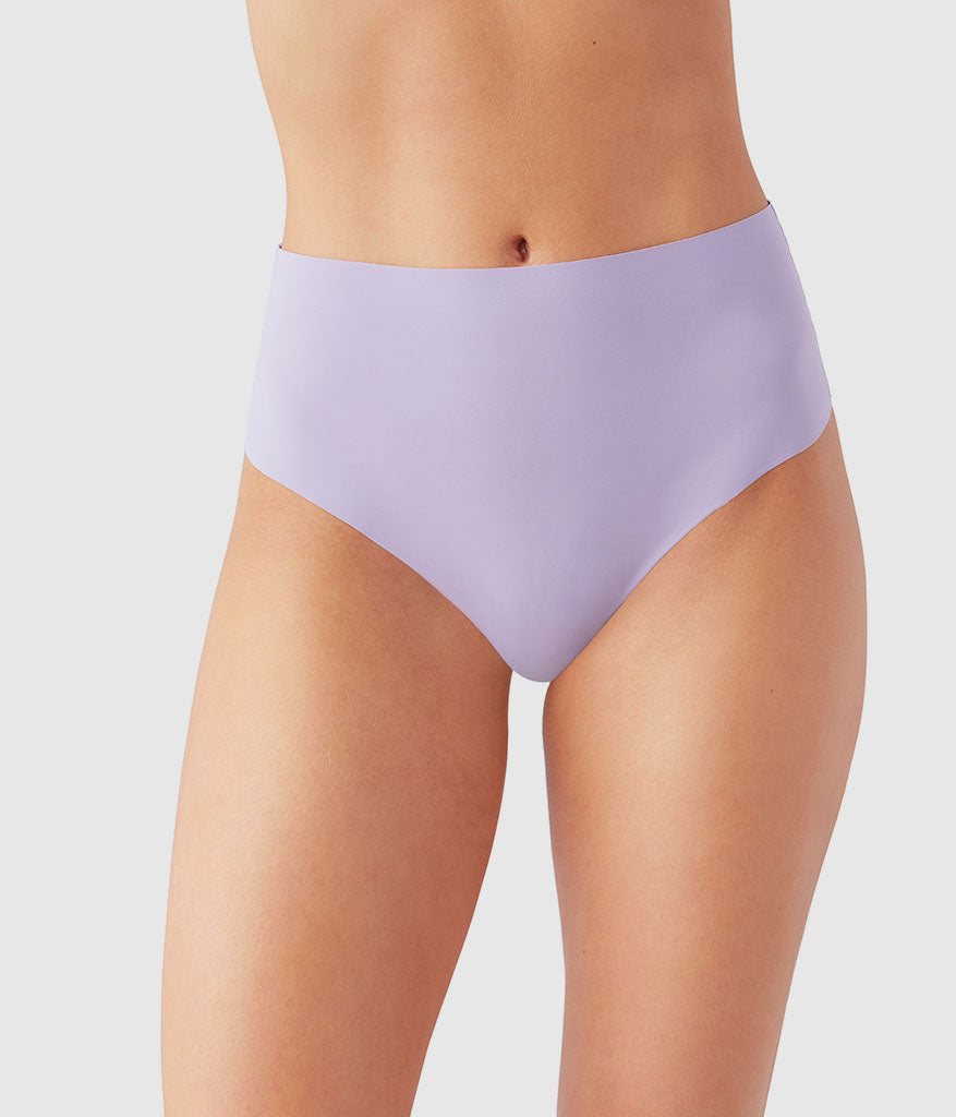 b.bare Hi-Waist Thong - Lavender Gray | Wacoal Featured