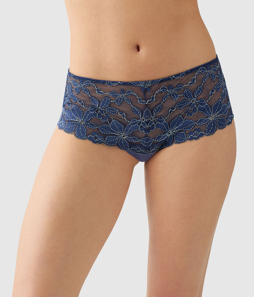 Feeling Famous Tanga - Crown Blue/ Blue Glow | Wacoal New