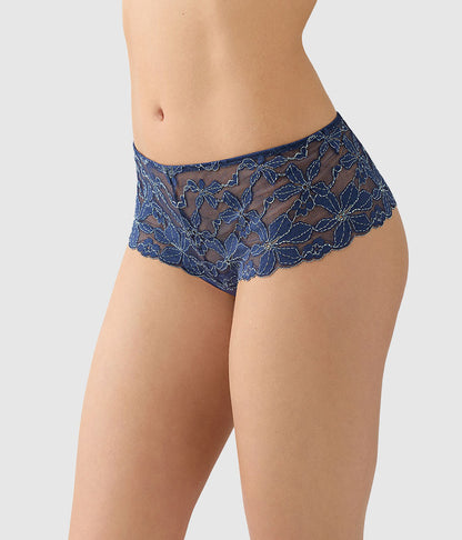 Feeling Famous Tanga - Crown Blue/ Blue Glow | Wacoal New