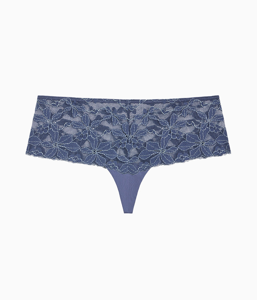 Feeling Famous Tanga - Crown Blue/ Blue Glow | Wacoal New