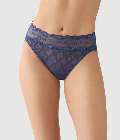 Lace Kiss Hi-Leg - Crown Blue | Wacoal Customer Favorite