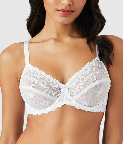 Renaissance Rose Underwire Bra - White | Wacoal Trusted