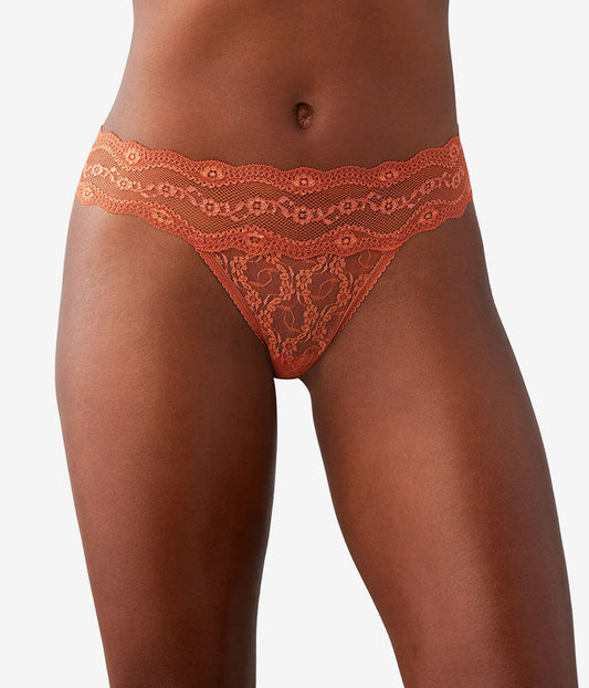 Lace Kiss Thong - Baked Clay | Wacoal Sale