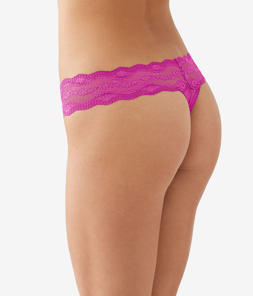 Lace Kiss Thong - Fuchsia Red | Wacoal Exclusive